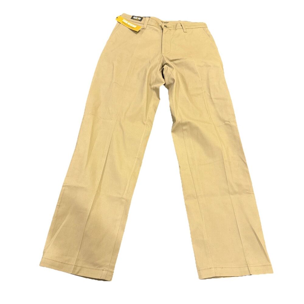 LEE Pants Mens 30x32 Chino Total Freedom Relaxed Fit Straight Khaki Stretch NWT